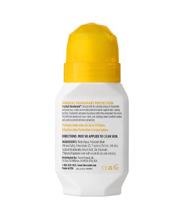 CRYSTAL Mineral Deodorant Roll-On 3-Pack | 24-Hour Odor Protection, Non-Staining, Chamomile & Green Tea, Aluminum & Paraben Free - Buy Online on GoSupps.com