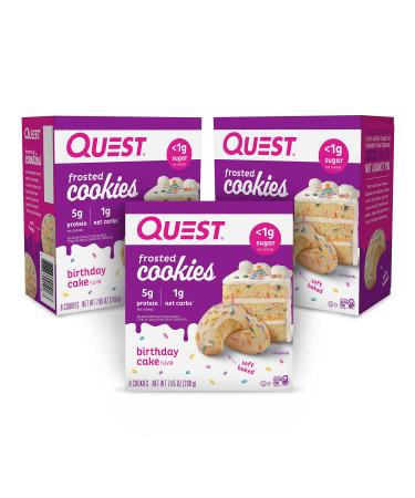 Quest Nutrition Birthday Cake Frosted Cookies 24 Count - Buy Online on GoSupps.com