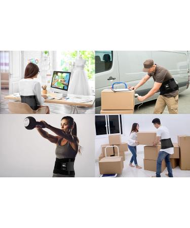 Vitalbak Back Bandage - Unisex Lumbar Support Belt for Pain Relief | Adjustable Hip & Back Pain Solution | Black Size M - Buy Online on GoSupps.com