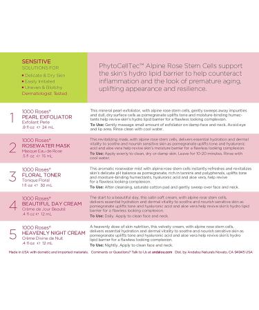 Andalou Naturals 1000 Roses 5-Piece Sensitive Skin Kit | Gentle & Hydrating - Buy Online on GoSupps.com