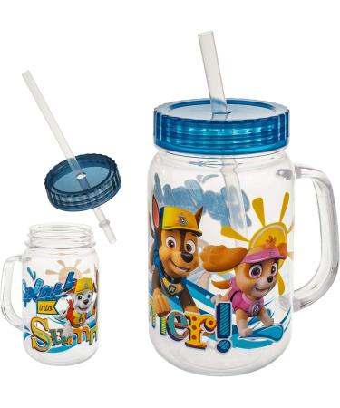 Buy All-Meine.de GmbH BPA-Free Drinking Cup with Straw & Cover - 420ml Young Motif Handle Cup - Transparent Plastic Drinkware - Buy Online on GoSupps.com