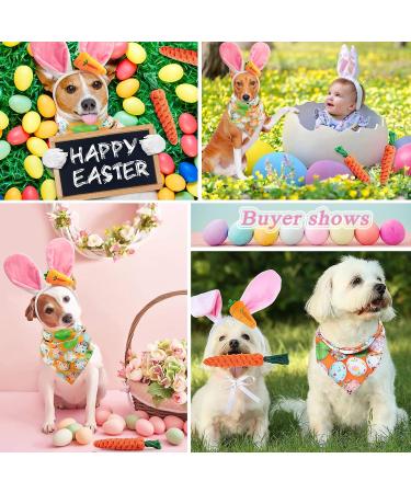 Easter Dog Costume Set: Bunny Ears Headband, Eggs Bandana, Rabbit Chew Toys - Medium to Large Dogs - Easter Party Gifts - Accessories (NO-LED) - Buy Online on GoSupps.com