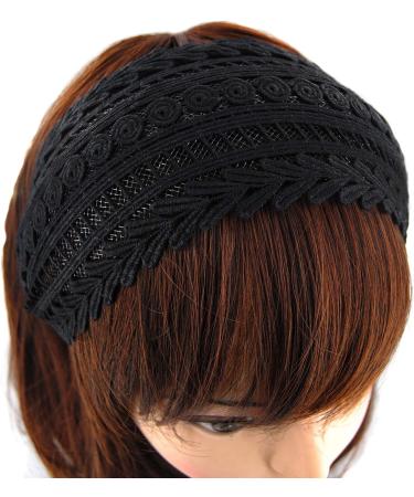 axy HR15A Vintage Wide Headband - Elegant Black Hair Band for Stylish Women | International Shipping - Buy Online on GoSupps.com