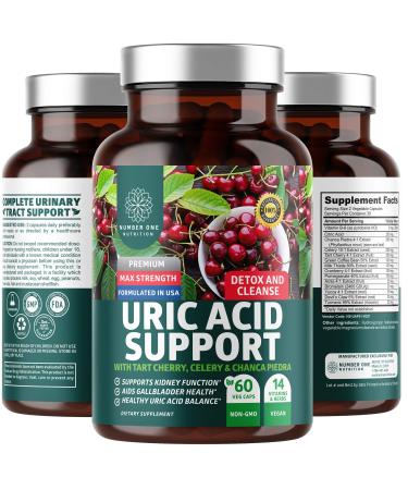 N1N Premium Uric Acid Support Supplement  14X Potent Herbs  All Natural Kidney and Uric Acid Cleanse with Tart Cherry  Milk Thistle  Cranberry  Celery  Chanca Piedra  60 Veg Caps - Buy Online on GoSupps.com