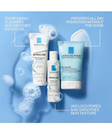 Effaclar Daily Acne Essentials Kit Acne Treatment System Salicylic Acid Acne Cleanser Pore Refining Toner & Matte Face Moisturizer for Oily Skin & Combination Skin Oil-Free 2 Month Supply - Buy Online on GoSupps.com