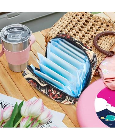 Rosen Sugar Skull Menstrual Pad Bag | Stylish Sanitary Napkin Storage for Teens & Women | Zipper Pocket for Menstrual Cups - Buy Online on GoSupps.com