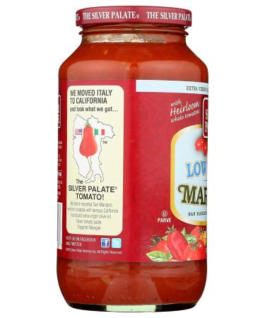 Silver Palate Low Sodium Marinara Pasta Sauce - 25 oz - Buy Online on GoSupps.com