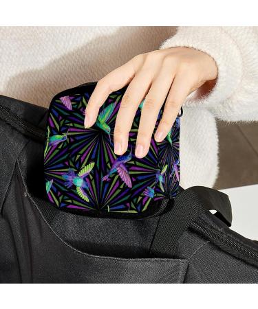 GIAPB Period Bag - Art Colorful Bird Design | Sanitary Napkin Storage & Makeup Pouch - Color1257 - Buy Online on GoSupps.com