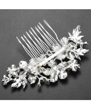 3X Wedding Bridal Hair Combs Vintage Imitation Crystal Hairpins Prom Jewelry Gold Silver Flower Pattern Hair Pins - Buy Online on GoSupps.com