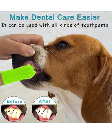 Aujzoo 360 Pet Toothbrush Set | Silicone Finger Toothbrush for Dogs & Cats | Best Dental Care for Pets | International Shipping Available - Buy Online on GoSupps.com