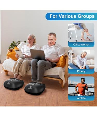 Comfier Foot Massage Device with Heat & Vibration - Shiatsu Massager for Plantar Fasciitis Relief | Up to Shoe Size 47 | Perfect Gift in Black - Buy Online on GoSupps.com