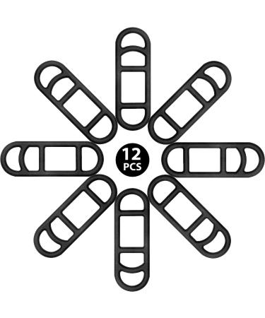 12 Pack Silicone Bicycle Light Straps - Cycling Rubber Mount Bands for Bike Lights in Black - Buy Online on GoSupps.com