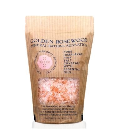 Golden Rosewood Pink Himalayan Bath Salts | Promotes Muscle Relaxation | Relieve Stress & Aid Sleep | Restores & Soothes Skin | Infused with Essential Oils | Edinburgh Skincare Company x1 Box