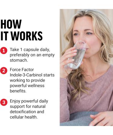 Buy FORCE FACTOR Indole 3 Carbinol 200mg - Detox & Antioxidant Supplement for Men & Women Vegan 60 Capsules - Buy Online on GoSupps.com