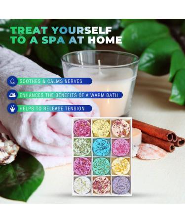 Floroma Aromatherapy Shower Steamers Variety Set - 12 Shower Bombs with Essential Oils for Relaxation. Perfect Shower Melts Gift for Women. Home Spa Shower Fizzies - Buy Online on GoSupps.com
