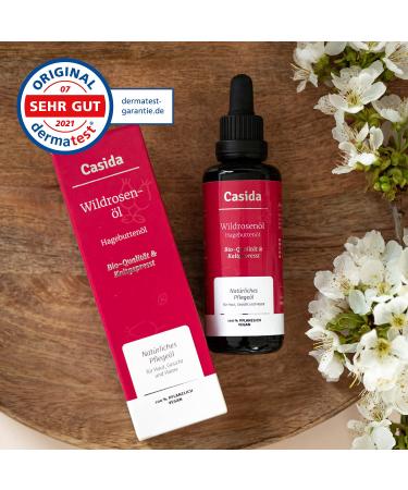 Buy Casida Rosehip Oil - 100% Organic & Cold Pressed Wild Rose Oil for Face & Skin - Silky Smooth Skin - 50ml & 30ml Pack - International Shipping Available - Buy Online on GoSupps.com