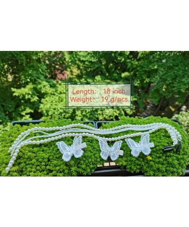 SINNKY Imitation Pearl Hair Clip Hair Chain Extension - DIY Fashion Accessory for Women and Girls (White) - Buy Online on GoSupps.com