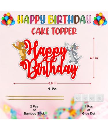 Seyal Tom & Jery Happy Birthday Cake Topper - Buy Online on GoSupps.com