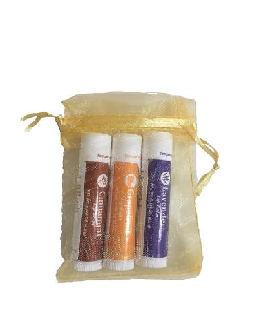 Young Living Lip Balm Trio (Lavender, Grapefruit, Cinnamon) - Essential Oils Infused Lip Care Set - Buy Online on GoSupps.com