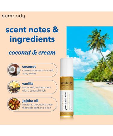 Perfume Oil for Women Puresense Coconut & Cream - (10ml) Aromatic Roll On Perfumes for Women Therapeutic Grade Oil Blend Organic Body Oil Fragrances Travel Size Women Perfume Made in USA - Buy Online on GoSupps.com