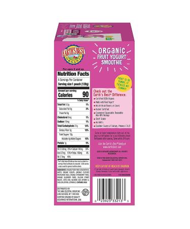 Earth's Best Organic Sesame Street Toddler Fruit Yogurt Smoothie Mixed Berry 4.2 oz Pouch (12 Pack) - Buy Online on GoSupps.com