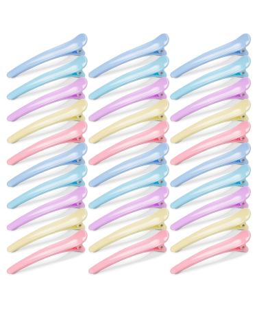 Ryalan 30pcs Hair Clips for Styling Professional Non-Slip Colorful Plastic Duckbill Alligator Hair Barrettes Pins DIY Accessories Hairpins for Women  Baby Kids and Girls (30 Pieces  Colorful) 30 Count (Pack of 1) Colorfu...