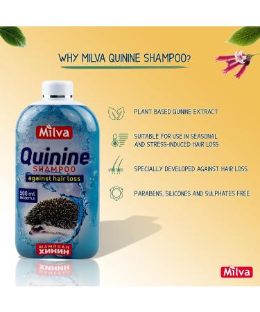 Milva Quinine Shampoo 500ml - Hair Loss Solution for Men & Women | Promotes Hair Growth & Strengthens Hair - Buy Online on GoSupps.com