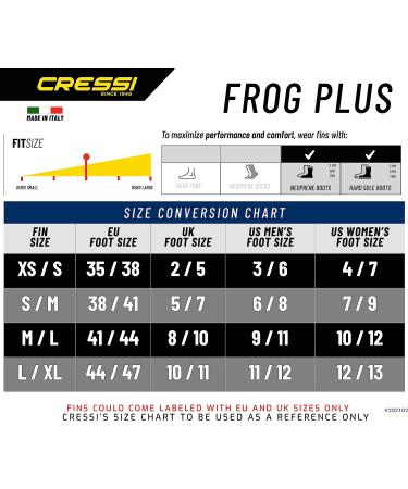 Cressi Frog Plus Open Heel Scuba Diving Fins - Black/Silver L/XL - US Men's 10-13, US Lady 11-14, EU 44-47 - Buy Online on GoSupps.com