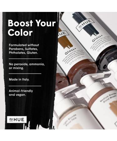 dpHUE Gloss+ Black 6.5 oz: Color-Boosting Semi-Permanent Hair Dye & Deep Conditioner | Enhance & Deepen Hair Color | Gluten-Free & Vegan - Buy Online on GoSupps.com