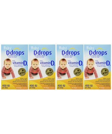 Ddrops Baby 400 Iu 90 Drops 0.08 Fluid Ounce (4 Pack)