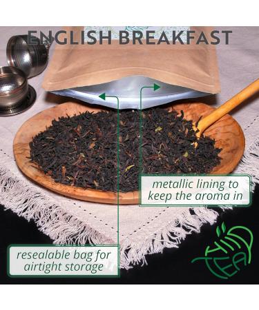 English Breakfast Loose Leaf Tea - Assam, Darjeeling & Ceylon BOP1 Blend - 175g - Buy Online on GoSupps.com