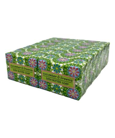 Cucumber and Freesia Shea Butter Soap Set of 12 Bars 2 Ounces Each