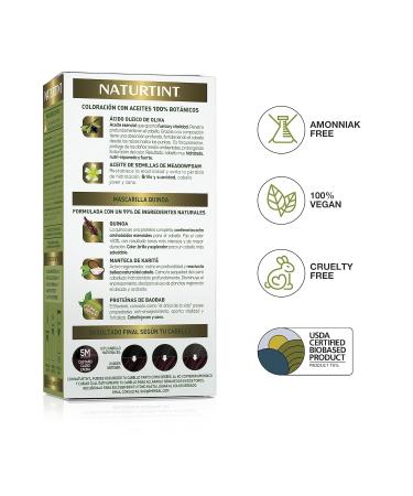 Natureint 5m Chestnut Mahogany Brown Hair Color - Ammonia-Free Natural Ingredients | 3 Pack (510ml) - Buy Online on GoSupps.com