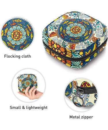 Shop Women's Bohemia Flower Geometry Pattern Storage Bag Portable Period Kit for Girls & Women - Buy Online on GoSupps.com