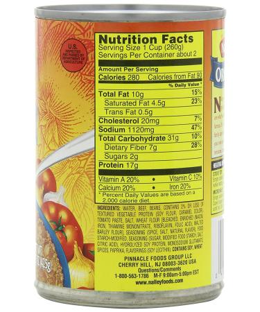 Nalley Original Chili Con Carne with Beans 14oz Cans - Pack of 8 | Delicious Homemade Recipe for Quick Meals - Buy Online on GoSupps.com