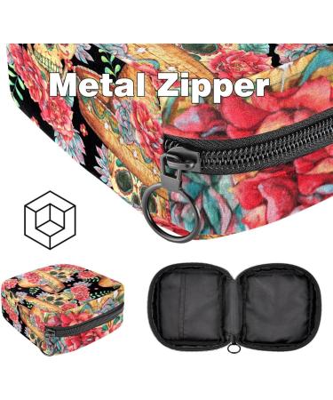 Buy Portable Women's Binding-Storage Bags | Menstrual Cup Pocket | Colorful Art-Dead Head Design | Perfect for Teenage Girls & First Periods - Buy Online on GoSupps.com