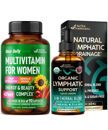 NUTRAHARMONY Lymphatic Drops & Multivitamins for Women