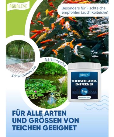 Agualve Pond Sludge Remover 1kg | Effectively Cleans Mud & Leaves | For 20 000 Liters | Made in Germany | Eco-Friendly Solution - Buy Online on GoSupps.com