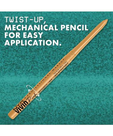 NYX PROFESSIONAL MAKEUP Vivid Rich Mechanical Pencil Eyeliner Rich shades Vegan Formula - Smokin Topaz (Brown) 1 count (Pack of 1) Smokin Topaz - Buy Online on GoSupps.com