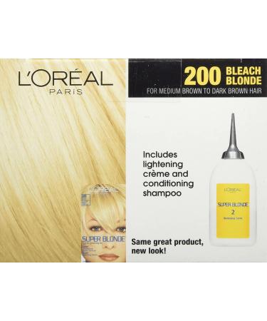 L'Oreal Paris Super Blonde Creme Lightening Kit - 200 Bleach Blonde - Buy Online on GoSupps.com