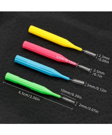 Interdental Brush Set - 144 Count Tooth Cleaning Tool (2mm2.3mm2.5mm3mm) - Easy Flossing & Toothpick - Buy Online on GoSupps.com