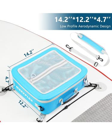 Morxplor Waterproof PVC Paddleboard Cooler Deck Bag - Blue | 12 Can Surf Sup Deck Cooler with Mesh Top Pocket | Adjustable Straps | Ideal for Paddleboarding - Buy Online on GoSupps.com