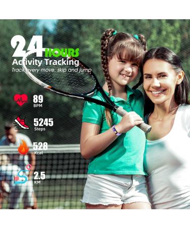 HOOMOON Kids Fitness Tracker Watch - IP68 Waterproof Activity Tracker with Sleep Tracking, 11 Sport Modes, Calorie Counter, Alarm Clock & Reminder - Great Gift for Boys, Girls & Teens - Light Purple - Buy Online on GoSupps.com