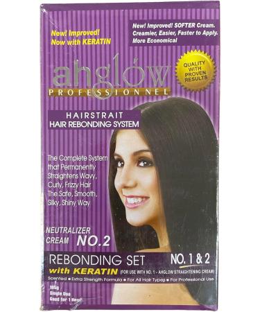 AHGLOW Hair Rebonding Set Permanently Straight Extra Strength Formula set 165g - Buy Online on GoSupps.com