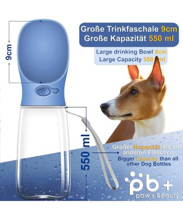 3-Series Gift Set: Innovative 550ml Leak-Proof Dog Drinking Bottle with Toothbrush & Pipe - Perfect for On-the-Go Adventures - Premium Quality in Blue - Buy Online on GoSupps.com