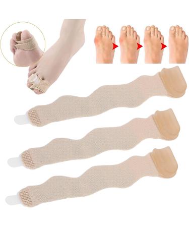 3pcs Toe Separator & Bunion Corrector Set | Gel Toe Spacers for Hallux Valgus | Adjustable Elastic Fabric Bandage - Buy Online on GoSupps.com