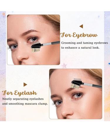 Dual Eyebrow Brush & Metal Eyelash Comb - 2 in 1 Spoolie & Separator for Perfect Eyebrows | Stainless Steel Mascara Comb | Shop Now - Buy Online on GoSupps.com