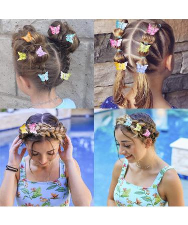 48-Piece Butterfly Hair Clips Set with Box - Cute Mini Claw Clips for Girls & Women in 12 Gradient Colors - Hair Accessories for 90s Trendy Style - Buy Online on GoSupps.com