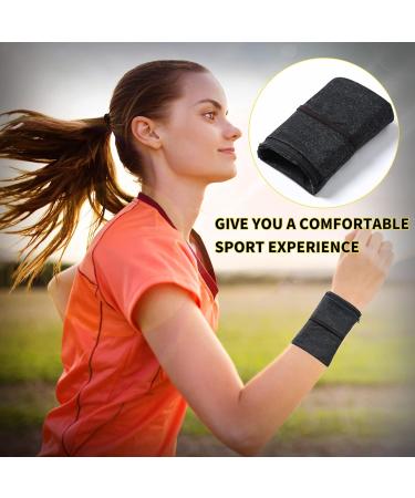 Sports Wrist Bag with Zipper for Running Jogging Walking & Yoga - Durable Black | International Shipping Available - Buy Online on GoSupps.com