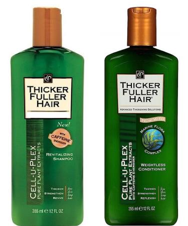 Thicker Fuller Hair Duo Set: Revitalizing Shampoo & Weightless Conditioner - 12 Oz Bottles - Buy Online on GoSupps.com